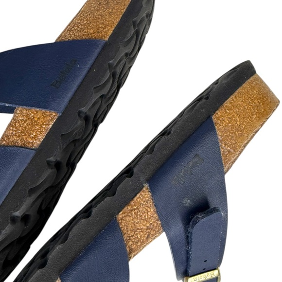 Betula by Birkenstock navy blue gold Mia softbed Sandals size 39 - Picture 9 of 16